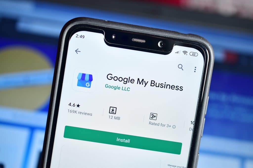 Google my Business application On Smartphone, Addresses registra