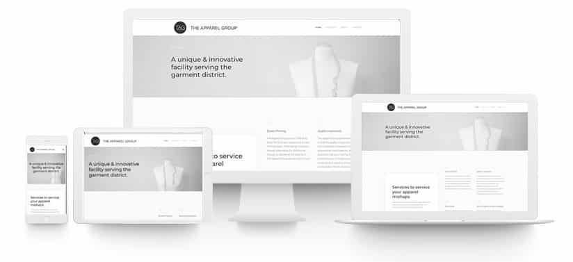 The Apparel Group Screens different sizes