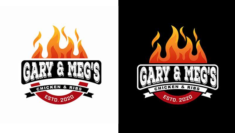 Gary and Megs Logo mockup