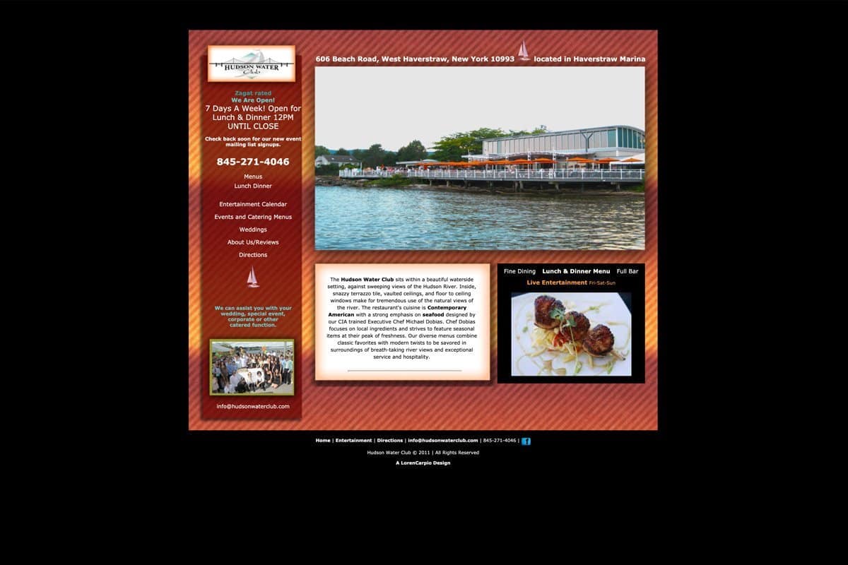 Restaurant Website before our design