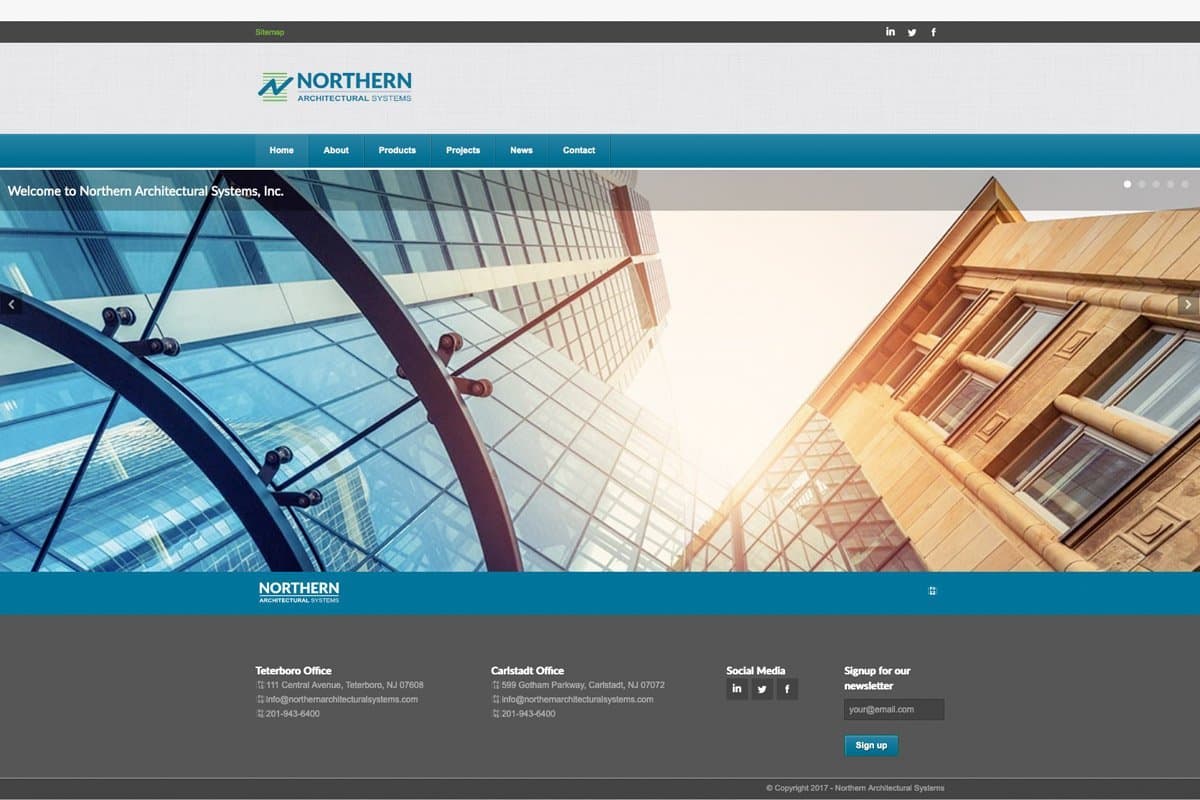 Northern Architectural Systems website