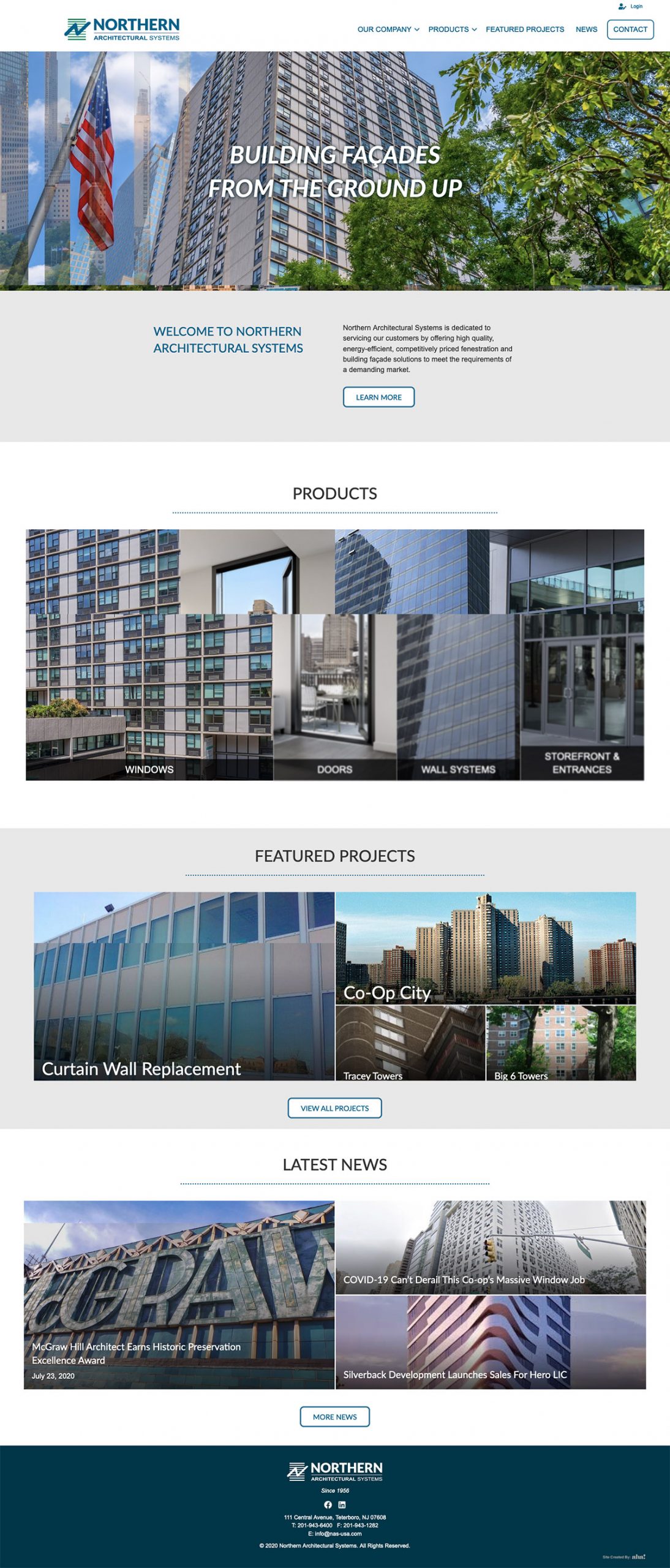 Northern Architectural Systems website