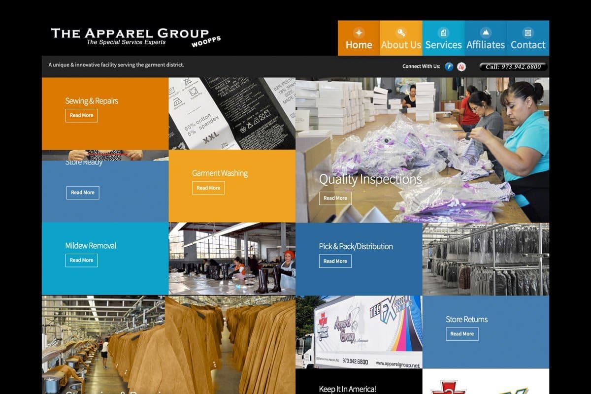 The apparel Group Befor redesign
