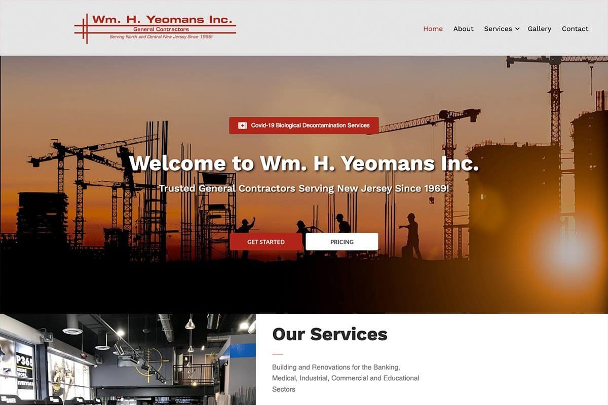 Yeomans COntracting website design