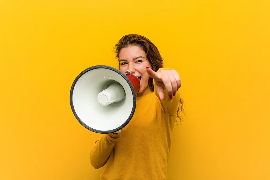 girl on bullhorn